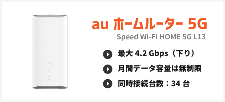 auホームルーター5G（Speed Wi-Fi HOME 5G L13）の概要