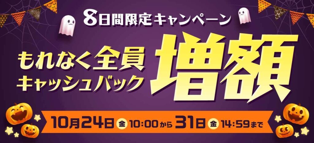 auひかり(GMOとくとくBB)のキャッシュバック増額キャンペーン