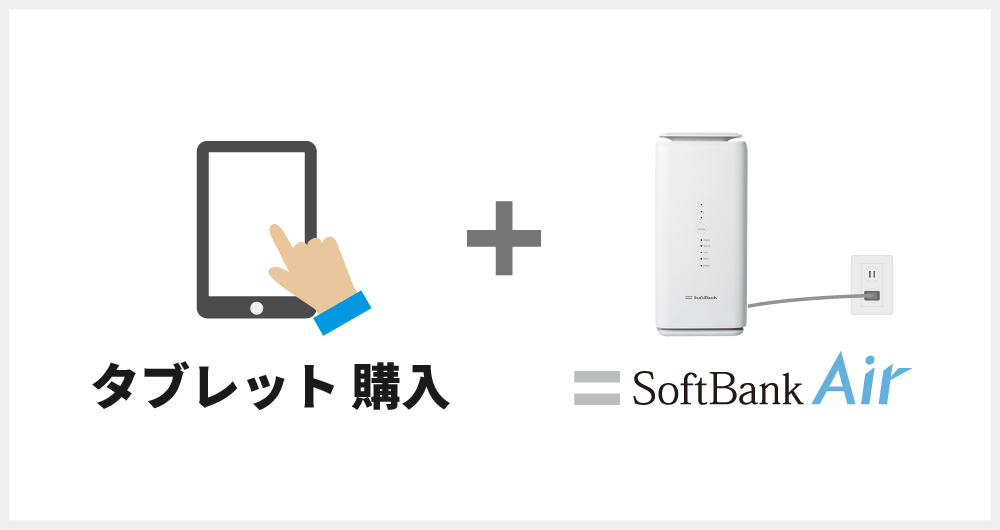 タブレット購入＋SoftBank Air
